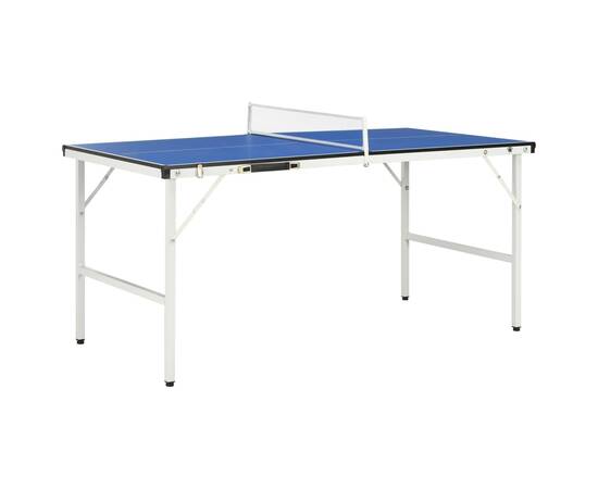 Masă de ping pong cu fileu, albastru, 152 x 76 x 66 cm