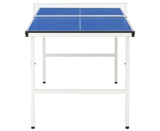 Masă de ping pong cu fileu, albastru, 152 x 76 x 66 cm, 4 image