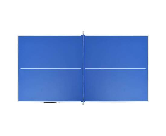 Masă de ping pong cu fileu, albastru, 152 x 76 x 66 cm, 6 image