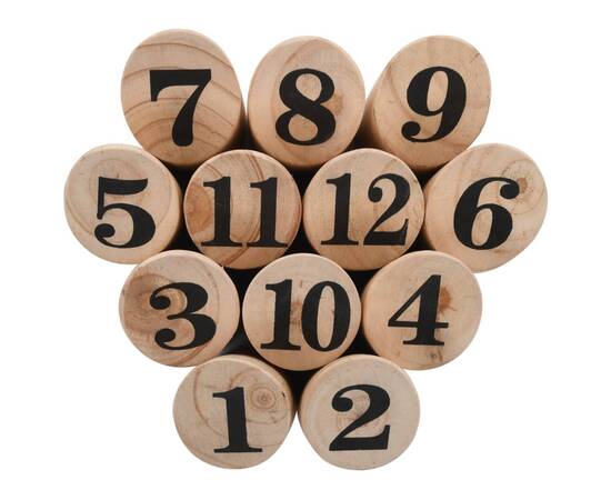 Set pentru joc kubb cu numere, lemn, 4 image