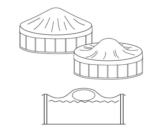 Perne gonflabile de iarnă pentru piscine supraterane 10 buc pvc, 7 image