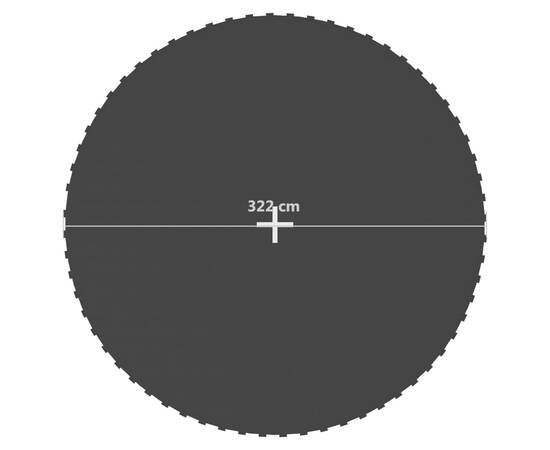 Podea din țesătură pentru trambulină rotundă de 3,66 m, negru, 6 image