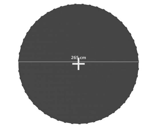 Podea din pânză pentru trambulină rotundă de 3,05 m, negru, 6 image