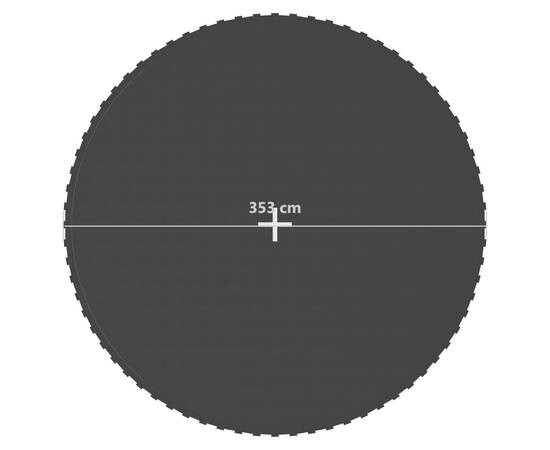 Podea din pânză pentru trambulină rotundă de 3,96 m, negru, 6 image