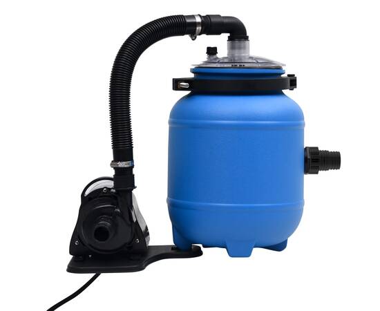 Pompă de filtrare pentru piscină, negru și albastru, 4 m³/h, 4 image