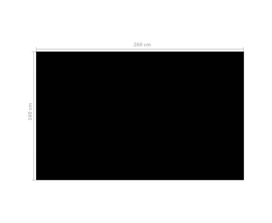 Prelată piscină, negru, 260 x 160 cm, pe, 3 image