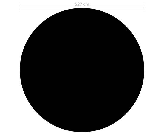 Prelată piscină, negru, 527 cm, pe, 3 image