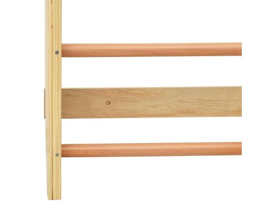 Set de joacă pentru cățărat de interior cu scări și inele, lemn, 4 image