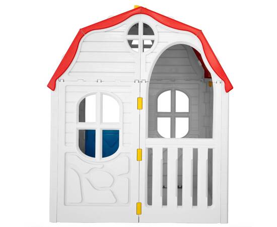 Căsuță de joacă pliabilă copii cu ușă și ferestre funcționale, 5 image