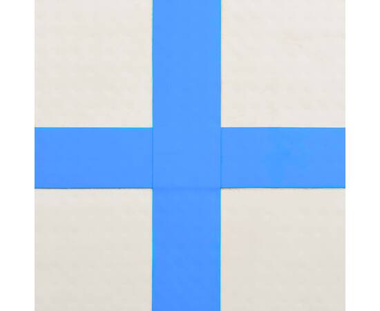 Saltea gimnastică gonflabilă, pompă, albastru 60x100x15 cm, pvc, 2 image