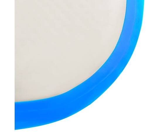 Saltea gimnastică gonflabilă, pompă, albastru 60x100x15 cm, pvc, 8 image