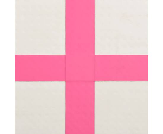Saltea gimnastică gonflabilă cu pompă roz 60x100x10 cm pvc, 2 image