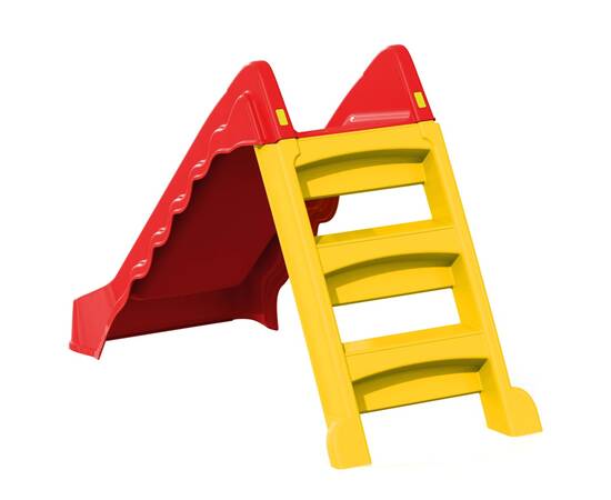 Tobogan pliabil pentru copii de interior & exterior roșu/galben, 8 image