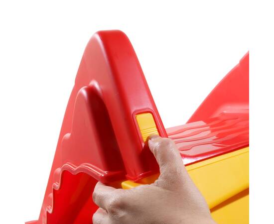 Tobogan pliabil pentru copii de interior & exterior roșu/galben, 2 image