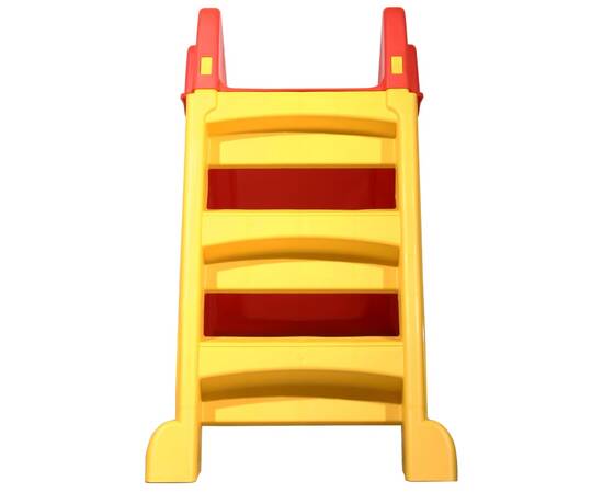 Tobogan pliabil pentru copii de interior & exterior roșu/galben, 9 image
