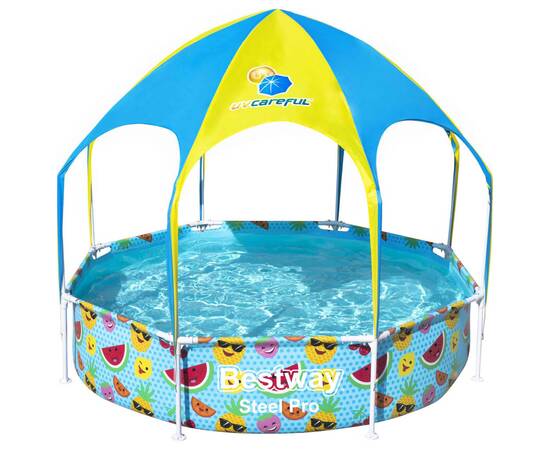 Bestway piscină supraterană copii steel pro, protecție uv, 244x51 cm, 2 image