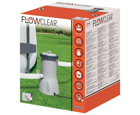 Bestway pompă de filtrare piscină flowclear, 3028 l/h, 9 image