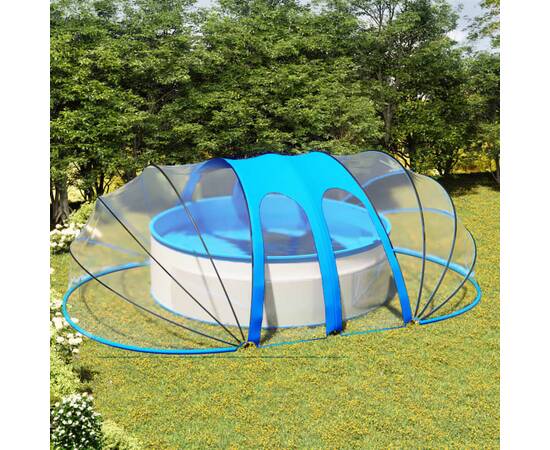 Cupolă pentru piscină, 620x410x205 cm, oval