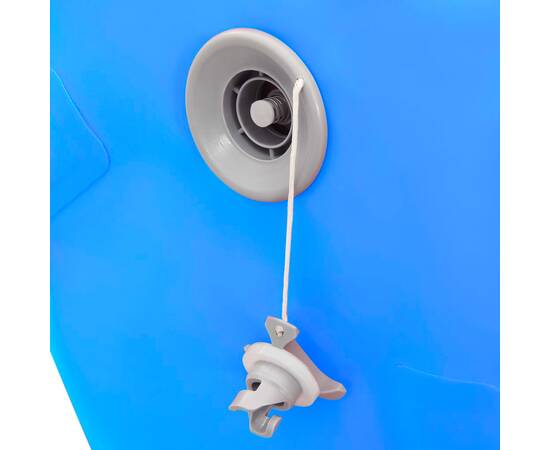 Rulou de gimnastică gonflabil cu pompă, albastru, 120x90 cm pvc, 7 image