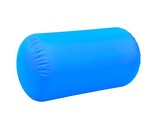 Rulou de gimnastică gonflabil cu pompă, albastru, 120x90 cm pvc, 5 image