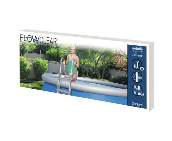 Bestway scară de siguranță piscină cu 4 trepte flowclear, 122 cm, 6 image
