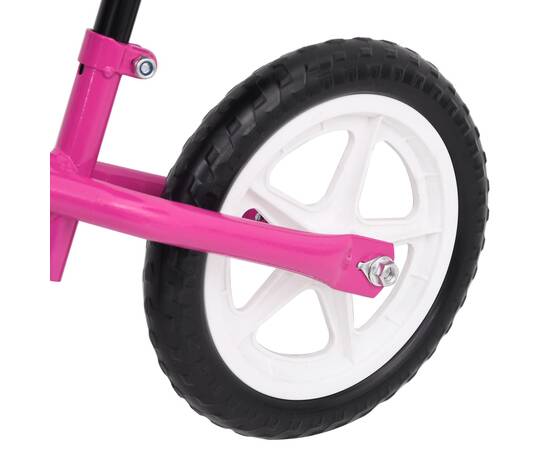 Bicicletă pentru echilibru 10 inci, cu roți, roz, 4 image
