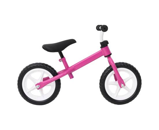 Bicicletă pentru echilibru 10 inci, cu roți, roz, 2 image
