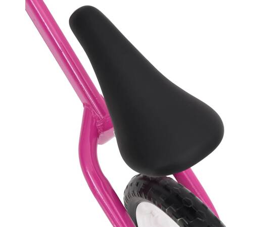 Bicicletă pentru echilibru 10 inci, cu roți, roz, 6 image
