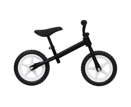 Bicicletă pentru echilibru 12 inci, cu roți, negru, 2 image