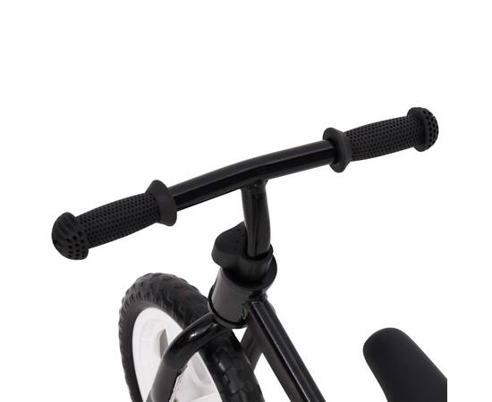 Bicicletă pentru echilibru 12 inci, cu roți, negru, 6 image