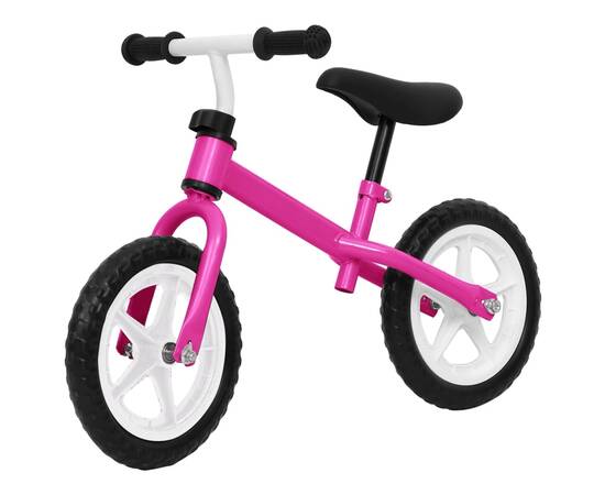 Bicicletă pentru echilibru 12 inci, cu roți, roz