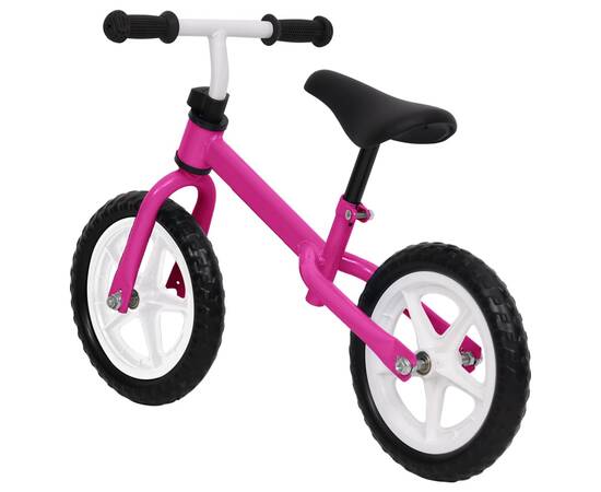 Bicicletă pentru echilibru 12 inci, cu roți, roz, 3 image