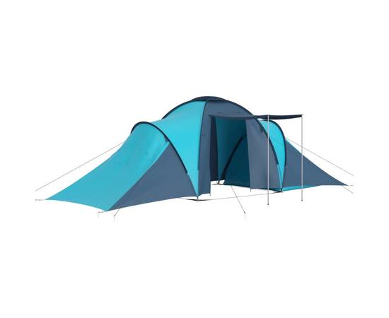 Cort camping, 6 persoane, albastru și bleu, 2 image