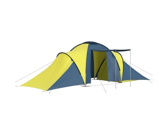 Cort camping, 6 persoane, albastru și galben, 2 image