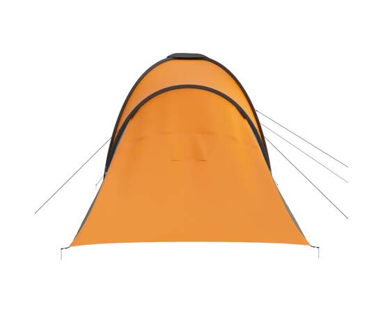 Cort camping, 6 persoane, gri și portocaliu, 7 image