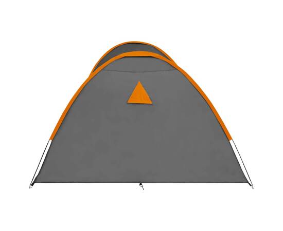 Cort camping tip iglu, 8 pers., gri/portocaliu, 650x240x190 cm, 6 image