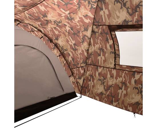 Cort camping tip iglu, 8 persoane, camuflaj, 650x240x190 cm, 8 image
