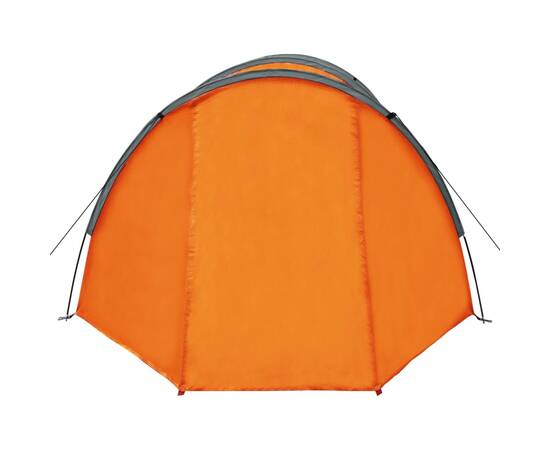 Cort de camping, 4 persoane, gri și portocaliu, 5 image