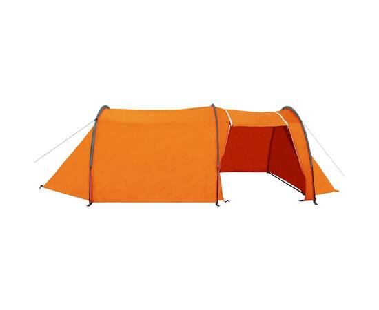Cort de camping, 4 persoane, gri și portocaliu, 4 image