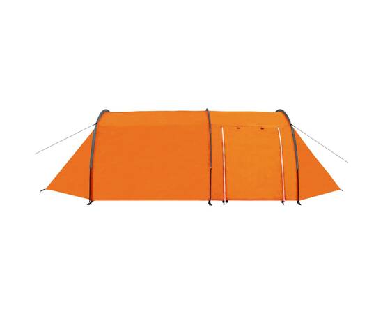 Cort de camping, 4 persoane, gri și portocaliu, 3 image