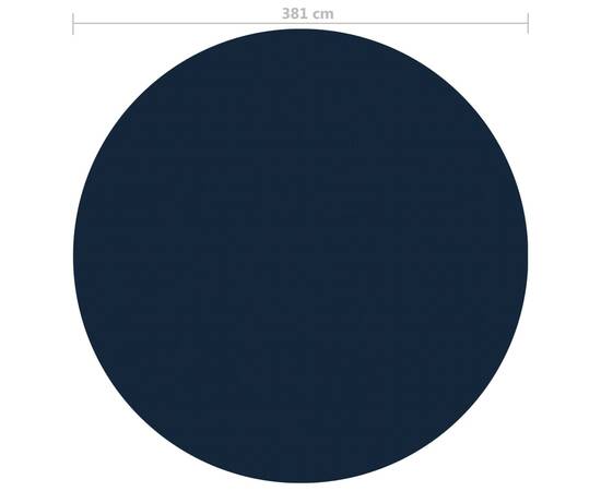 Folie solară plutitoare piscină, negru/albastru, 381 cm, pe, 5 image