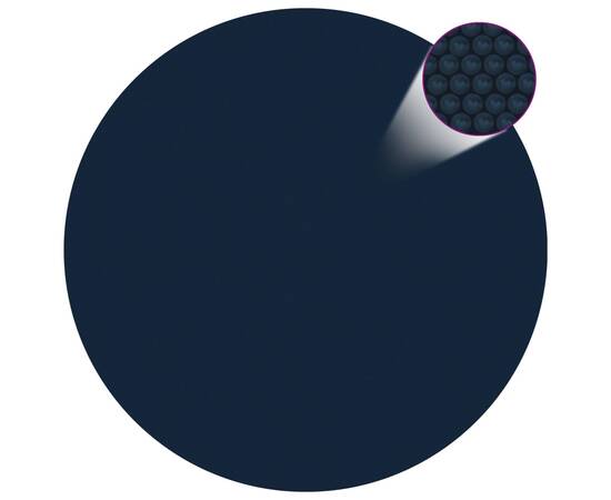 Folie solară plutitoare piscină, negru/albastru, 381 cm, pe, 3 image