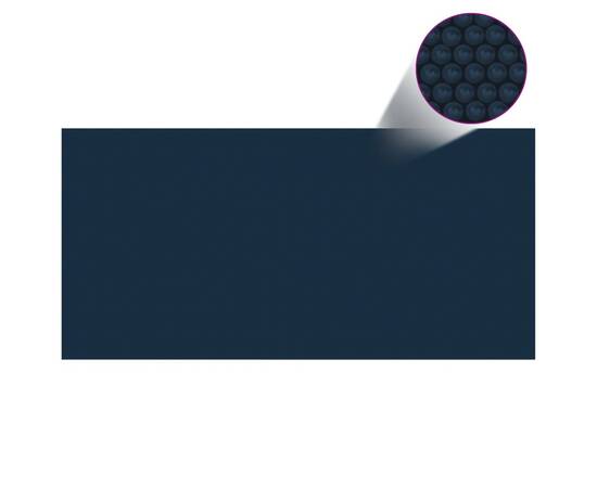 Folie solară plutitoare piscină, negru/albastru, 450x220, pe, 3 image