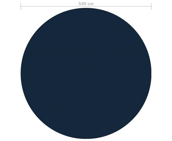 Folie solară plutitoare piscină, negru/albastru, 549 cm, pe, 5 image