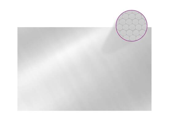 Folie solară plutitoare piscină dreptunghiular argintiu 8x5m pe, 4 image