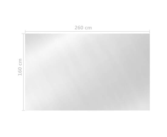 Prelată de piscină, argintiu, 260x160 cm, pe, 5 image