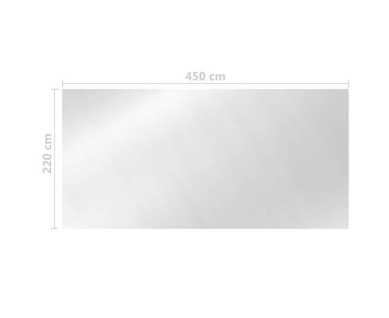 Prelată piscină, argintiu, 450x220 cm, pe, 5 image