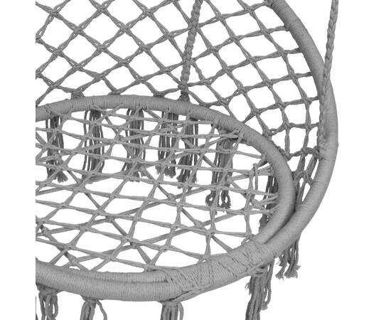 Scaun balansoar hamac, gri, 80 cm, 4 image