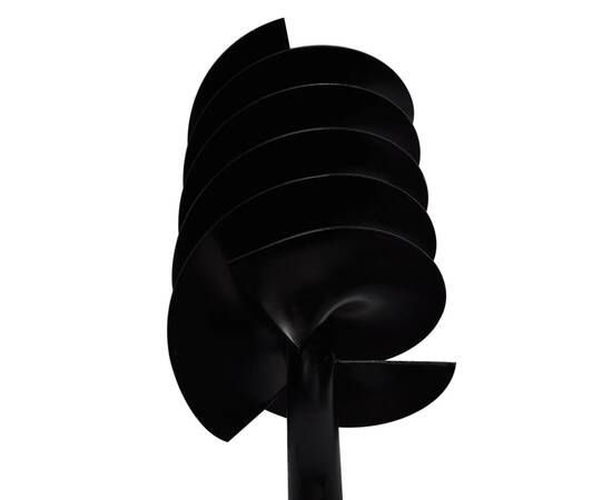 Burghiu manual cu mâner 150 mm cu 3 spirale, negru, 5 image