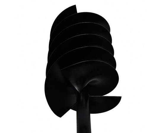 Burghiu manual cu mâner 180 mm cu 3 spirale, negru, 5 image